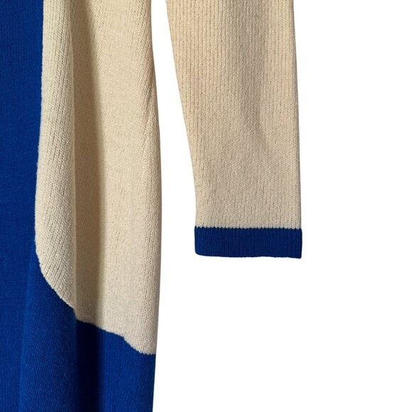 Antonella Preve Vintage 80's Small Blue/Cream Sweater Knit Dress Starfish Accent - Picture 6 of 10